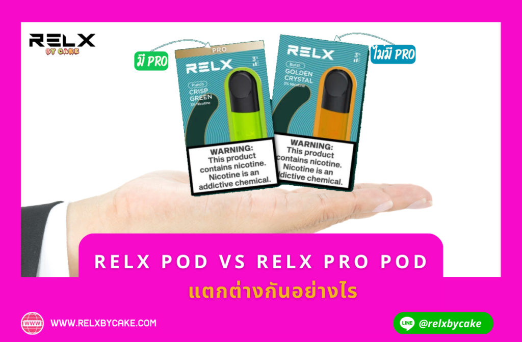 RELX POD vs RELX PRO POD แตกต่างกันยังไง