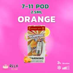 Slurpee Orange น้ำส้มสเลอปี้ หอมความเป็นน้ำส้ม มาพร้อมกับความเย็นสดชื่น ใช้กับเครื่อง JUES , RELX Infinity , INFY ได้ ความจุ 2.5 มล. NIC 3%